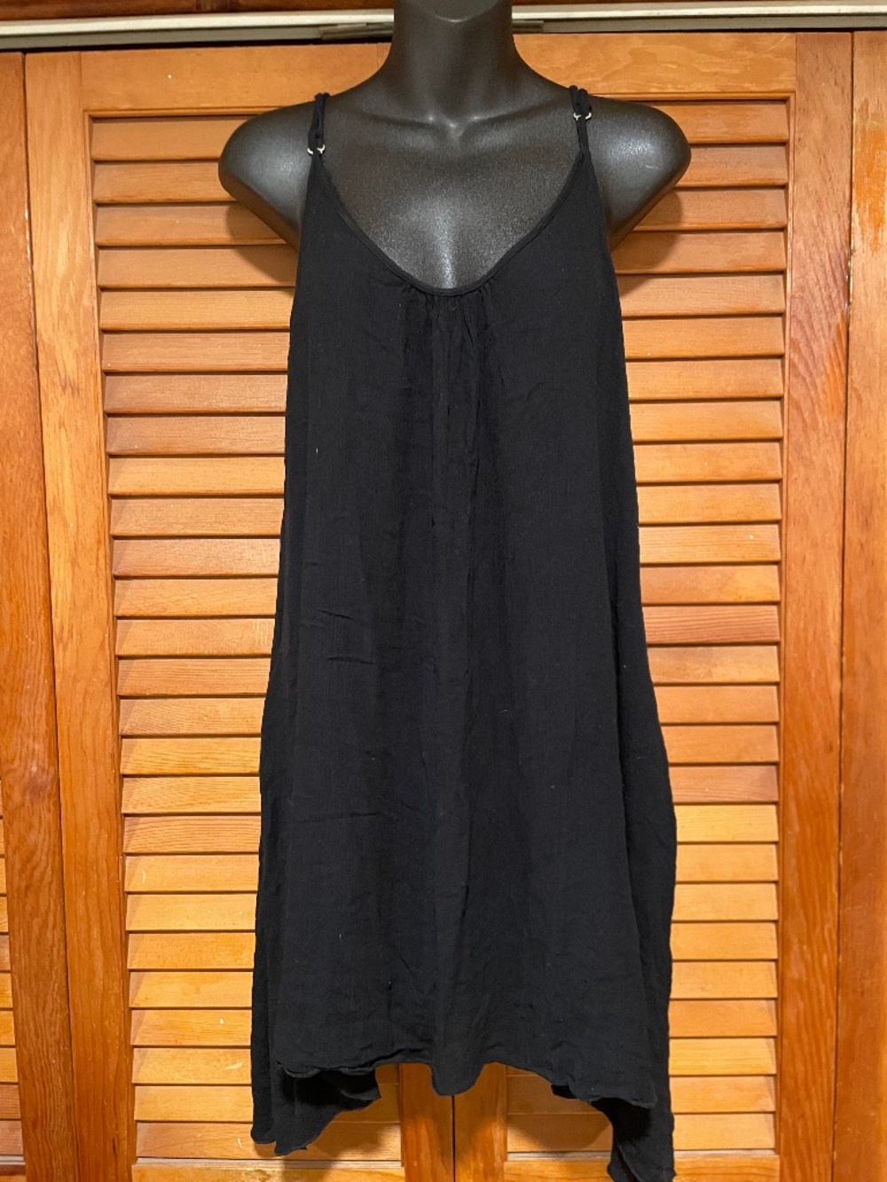 Black gauze coverup/sundress